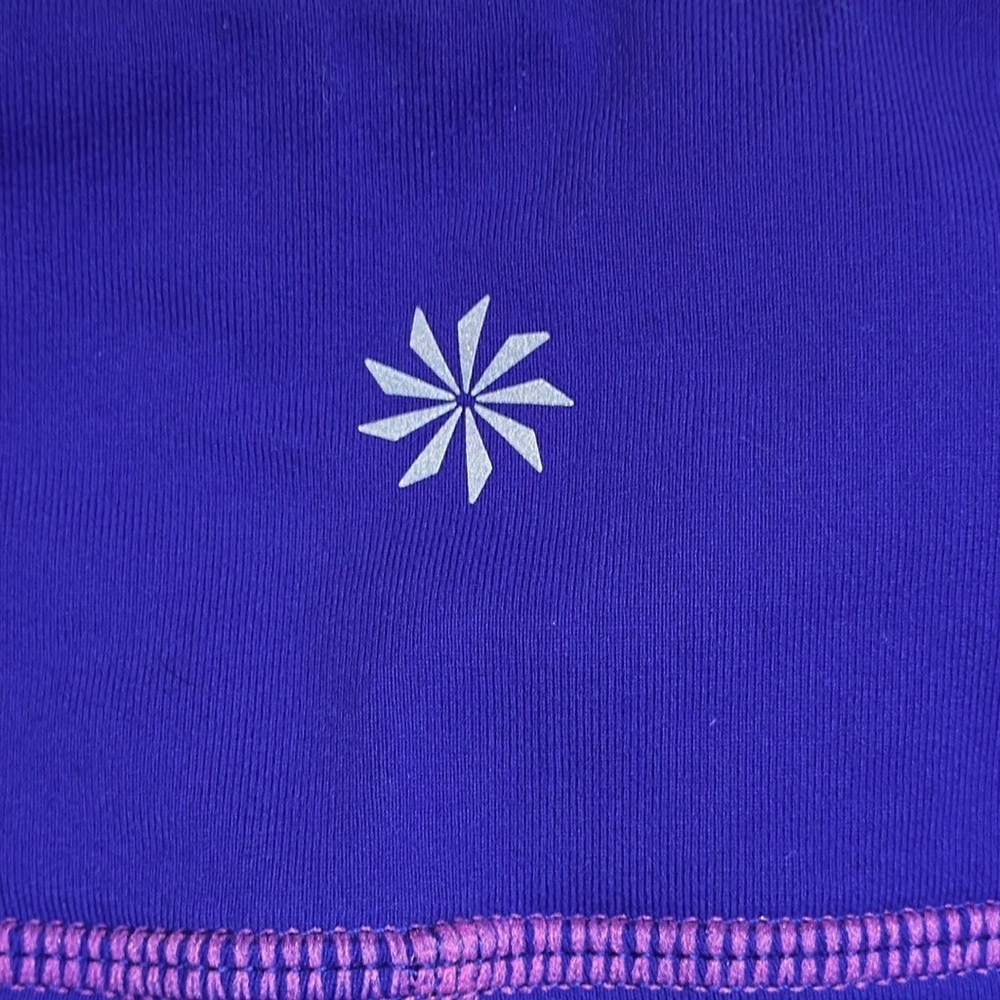 Athleta Revelation Purple Capri Leggings Size M Performance Gymcore - Picture 4 of 9